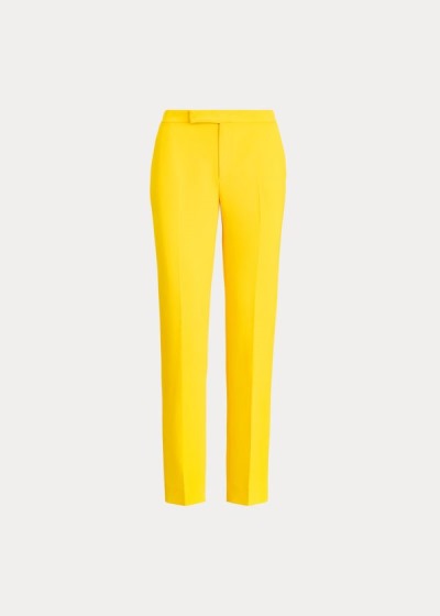 Pantalones Ralph Lauren Mujer Amarillos - Seth Cropped Crepe Cady - DTIQN4856